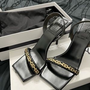 Givenchy Chain Embellished G Woven Sandals - image 1